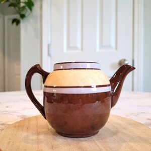 Sadler‎ England Mini Vintage Tea Pot Brown Cream